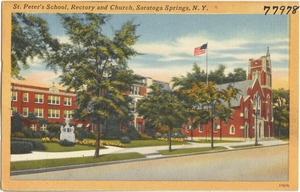 St. Peter's School, rectory and church, Saratoga Springs, N. Y.
