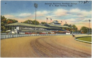 Saratoga Raceway, Saratoga Springs, N. Y., night trotting track