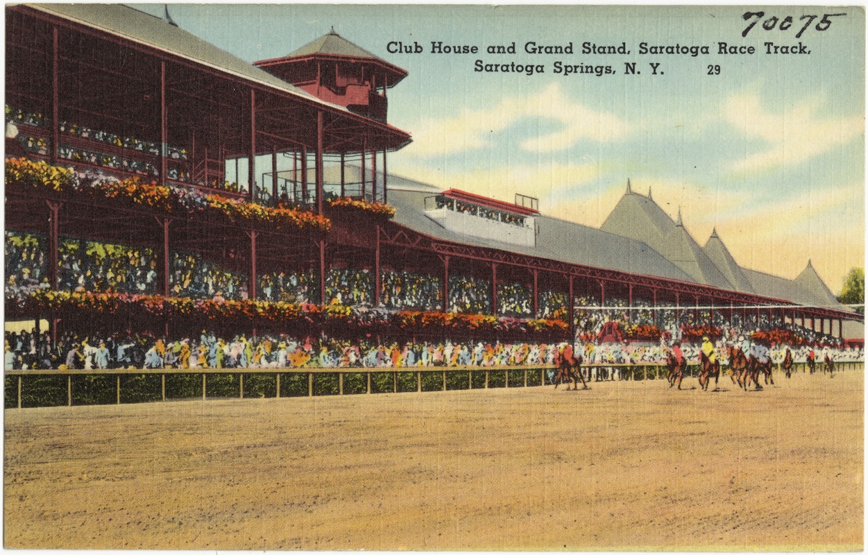 Club house and grand stand, Saratoga Race Track, Saratoga Springs, N. Y