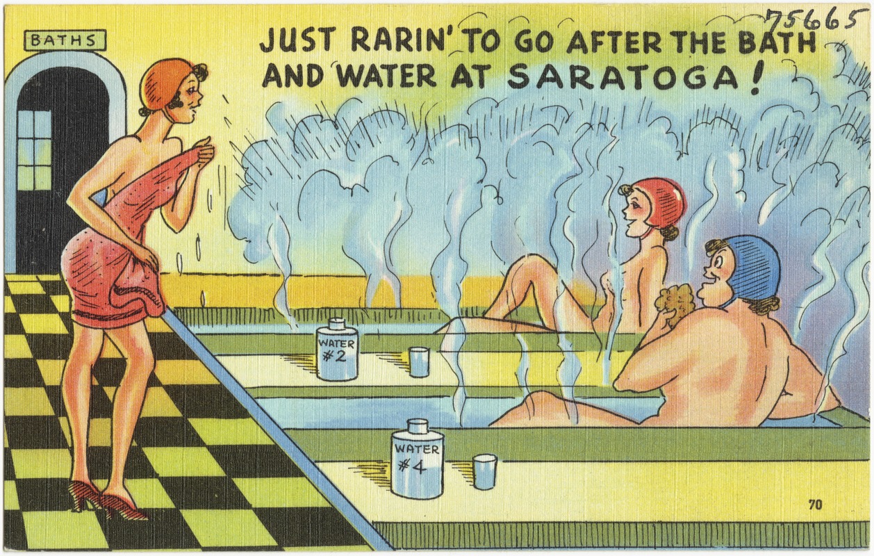 Just rarin' to go after the bath and water at Saratoga!
