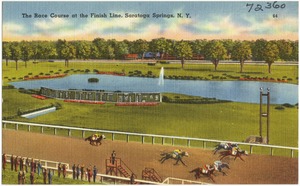 The race course at the finish line, Saratoga Springs, N. Y.