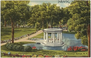 War memorial in city park, Saratoga Springs, N. Y.