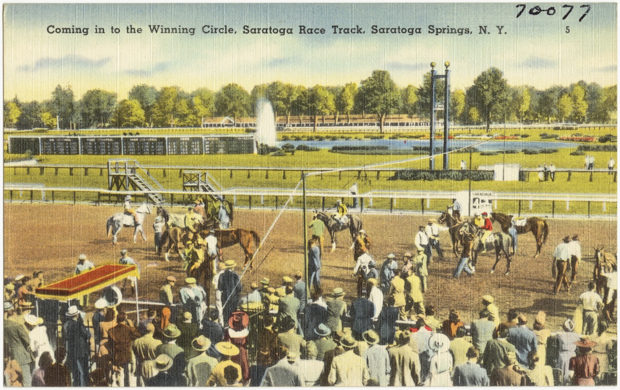 Coming in to the winning circle, Saratoga Race Track, Saratoga Springs