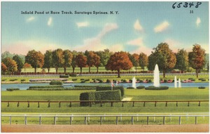 Infield pond at race track, Saratoga Springs, N. Y.