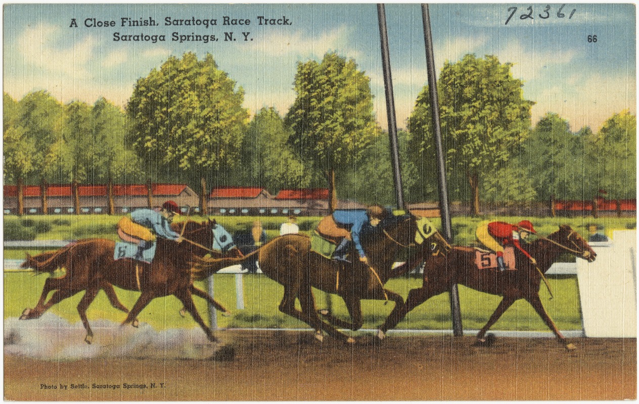 A close finish, Saratoga Race Track, Saratoga Springs, N. Y. Digital