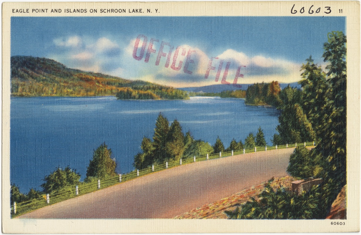 Eagle Point and islands on Schroon Lake, N. Y.