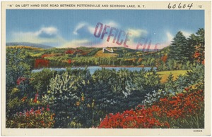 "N" on left hand side road between Pottersville and Schroon Lake, N. Y.