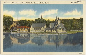 Episcopal church and Van Cliff Lake, Seneca Falls, N. Y.