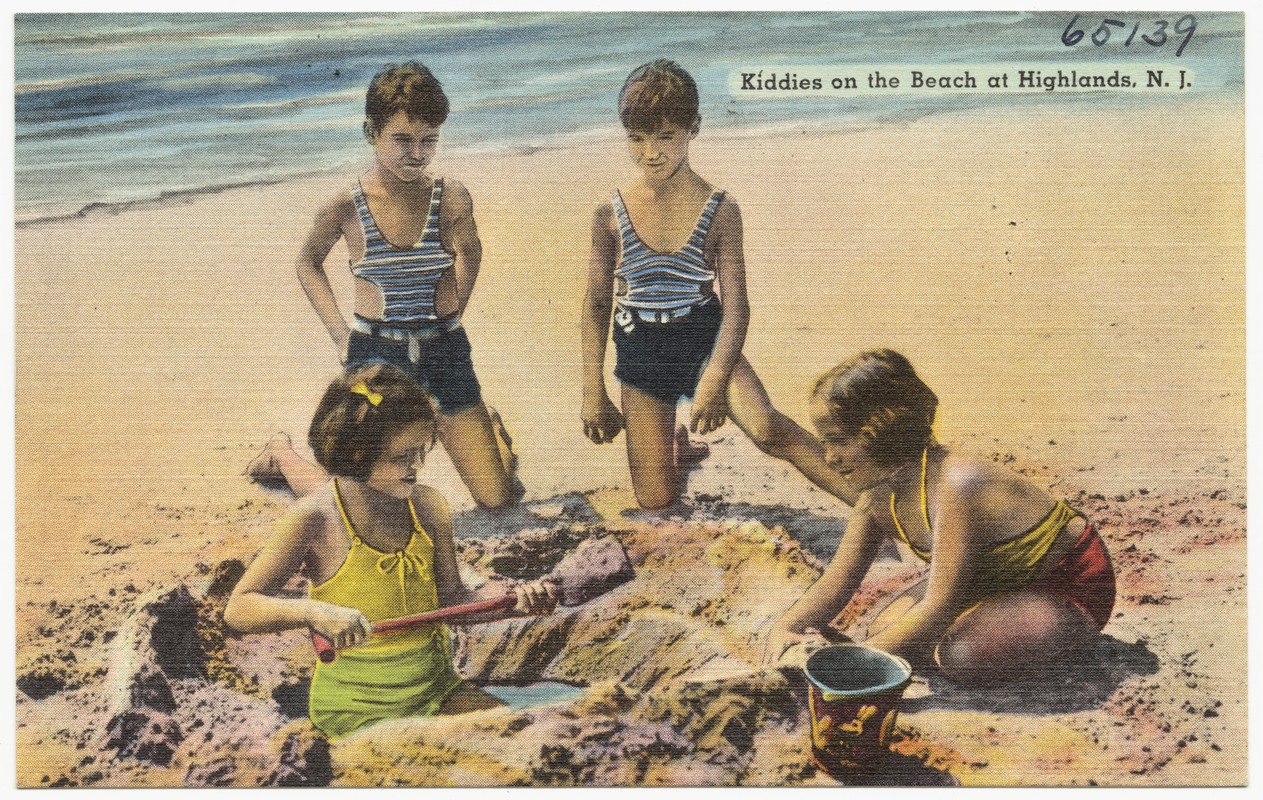 Kiddies on the beach at Highlands, N.J.