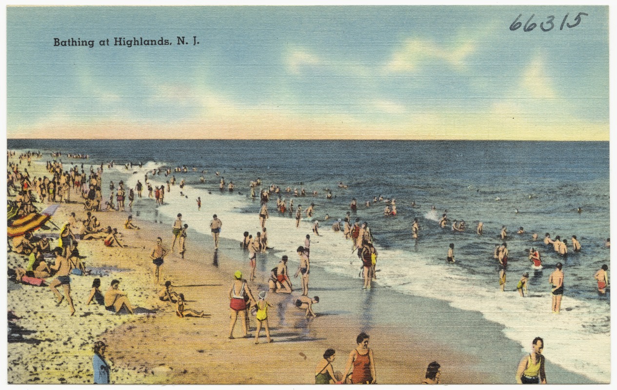 Bathing at Highlands, N.J. Digital Commonwealth
