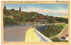 View showing Twin Lights at Highlands, N.J.