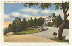 High Point Park, showing lodge, High point, N.J.