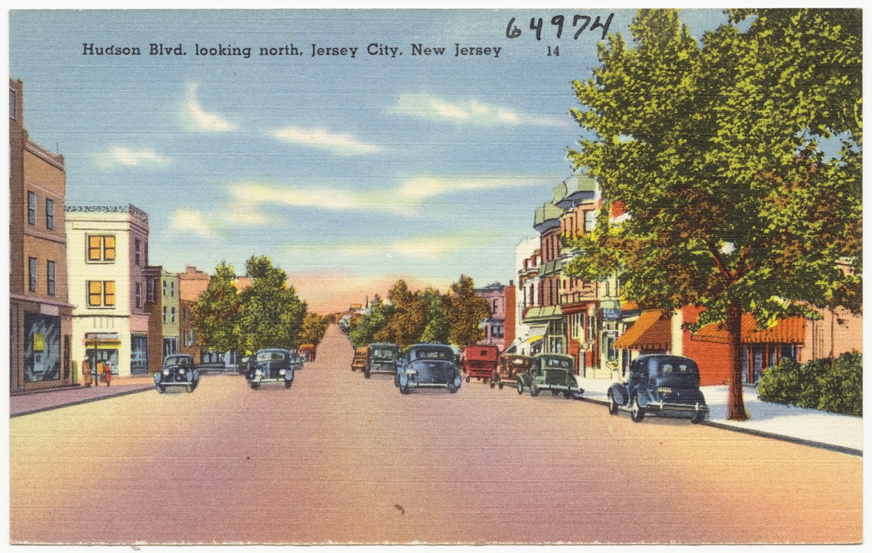 Hudson Blvd. looking north, Jersey city, New Jersey