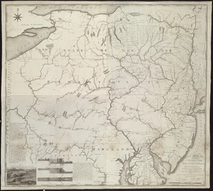 A map exhibiting a general view of the roads and inland navigation of Pennsylvania, and part of the adjacent states