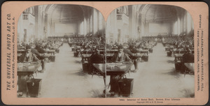 Interior of Bates Hall, Boston Free Library