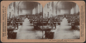 Interior of Bates Hall, Boston Free Library