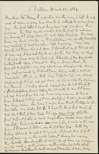 Letter from Richard Davis Webb, Dublin, to Samuel May, Jr., March 13, 1869