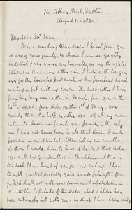 Letter from Richard Davis Webb, Dublin, to Samuel May, Jr., August 11, 1870