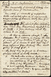 Notes for a speech on slavery by Samuel May, Jr.