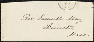 Memorandum and notes from Samuel May, Jr., [1858?]
