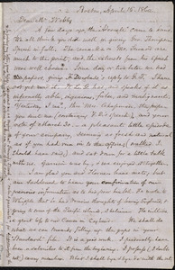 Letter from Samuel May, Jr., Boston, to Richard Davis Webb, April 15 and 16, 1860