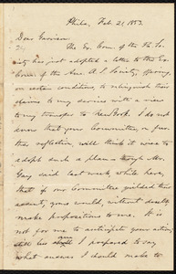 Letter from Oliver Johnson, Phila.(delphia), [Pa.], to William Lloyd Garrison, Feb. 21, 1853