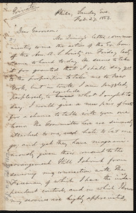 Letter from Oliver Johnson, Phila.(delphia), [Pa.], to William Lloyd Garrison, Feb. 27, 1853