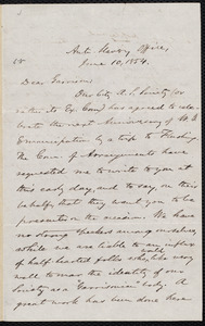 Letter from Oliver Johnson, [New York, N.Y. ?], to William Lloyd Garrison, June 10, 1854