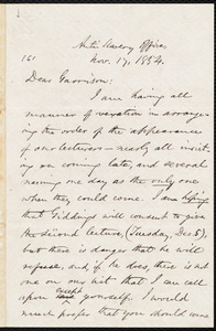Letter from Oliver Johnson, [New York, N.Y. ?], to William Lloyd Garrison, Nov[ember] 17, 1854