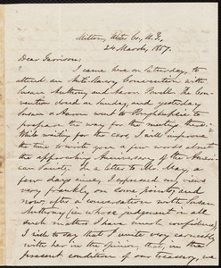 Letter from Oliver Johnson, Milton, Ulster Co[unty], N.Y., to William Lloyd Garrison, 24 March, 1857