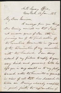 Letter from Oliver Johnson, New York, [N.Y.], to William Lloyd Garrison, 16 Jan[uary], 1858