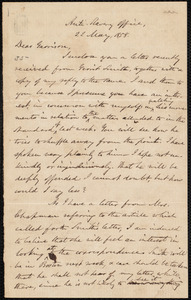 Letter from Oliver Johnson, [New York, N.Y. ?], to William Lloyd Garrison, 22 May, 1858