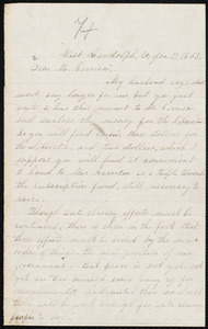 Letter from Abby Hutchinson Patton, West Randolph, Vt., to William Lloyd Garrison, Jan[uary] 17, 1863