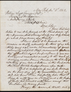 Letter from Simeon Smith Jocelyn, New York, [N.Y.], to William Lloyd Garrison, Dec[ember] 2d. 1863