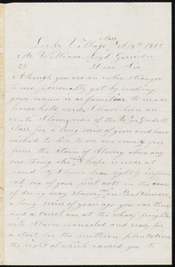 Letter from Daniel Ballard, Lock's Village, Mass[achusetts], to William Lloyd Garrison, Feb[ruary] 14th 1865