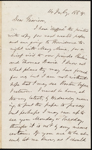Letter from Oliver Johnson, [Place of publication not identified], to William Lloyd Garrison, 14 July, 1859