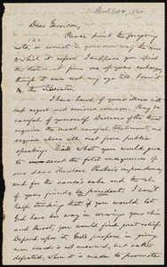 Letter from Oliver Johnson, [Place of publication not identified], to William Lloyd Garrison, [4 October 1860 ?]