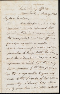 Letter from Oliver Johnson, New York, [N.Y.], to William Lloyd Garrison, 3 May, 1861
