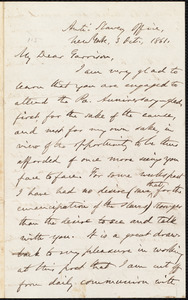Letter from Oliver Johnson, New York, [N.Y.], to William Lloyd Garrison, 3 Oct[ober], 1861