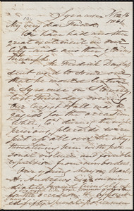Letter from Samuel Joseph May, Syracuse, [N.Y.], to William Lloyd Garrison, Nov[ember] 16 1861