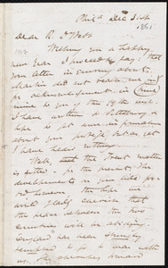 Letter from James Miller M'Kim, Phila[delphia], [Pa.], to Richard Davis Webb, Dec[ember] 31st [1861]