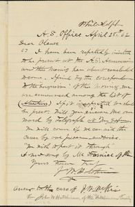 Letter from John Wallace Hutchinson, Philadelphia, [Pa.], to Oliver Johnson, April 28th, [18]62