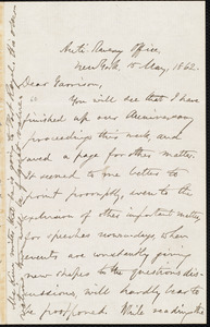 Letter from Oliver Johnson, New York, [N.Y.], to William Lloyd Garrison, 15 May 1862