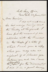 Letter from Oliver Johnson, New York, [N.Y.], to William Lloyd Garrison, 24 June, 1862