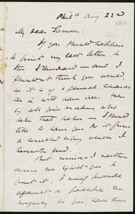 Letter from James Miller M'Kim, Phila[delphia], [Pa.], to William Lloyd Garrison, Aug[ust] 22nd [1862?]