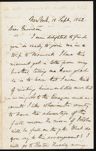 Letter from Oliver Johnson, New York, [N.Y.], to William Lloyd Garrison, 18 Sept[ember], 1862