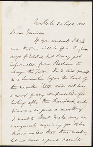 Letter from Oliver Johnson, New York, [N.Y.], to William Lloyd Garrison, 20 Sept[ember], 1862