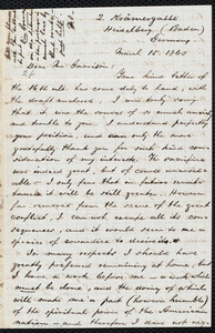 Letter from Thomas Vickers, Heidelberg, Germany, to William Lloyd Garrison, March 15. 1863