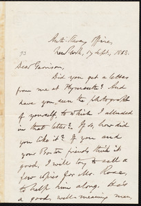 Letter from Oliver Johnson, New York, [N.Y.], to William Lloyd Garrison, 17 Sept[ember], 1863