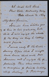 Letter from George Thompson, New York, [N.Y.], to William Lloyd Garrison, March 2, 1864
